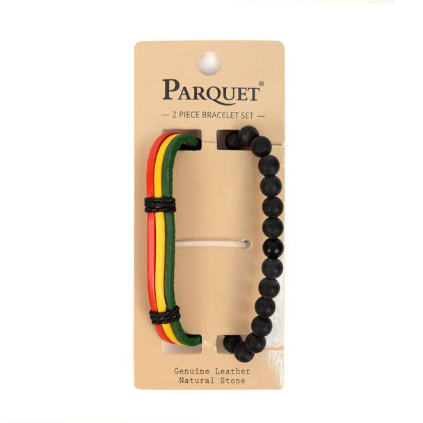 Selini New York - Wholesale Jewelry Set - "Rasta Flag Color" Two Pieces Bracelet Set2