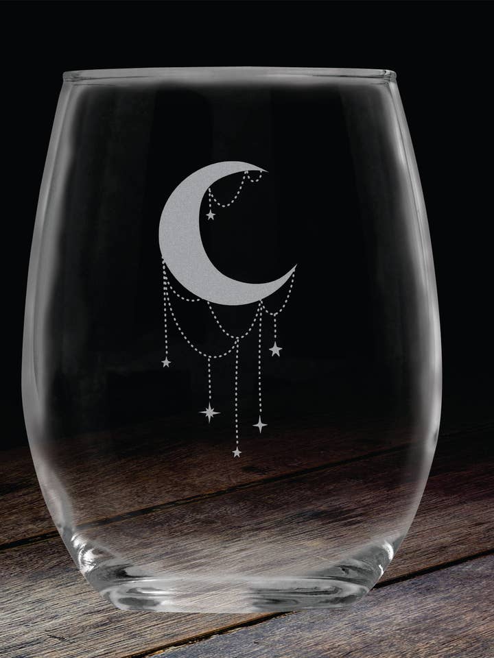 Lua Crescente com Cristais por atacado de Etchpress Yourself