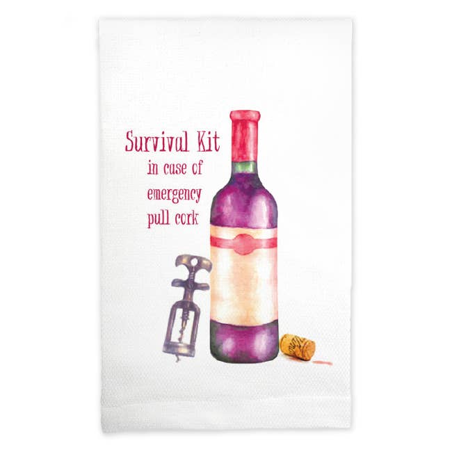 Huck towel - Survival Kit in case of emergency for wholesale by Mariasch Studios