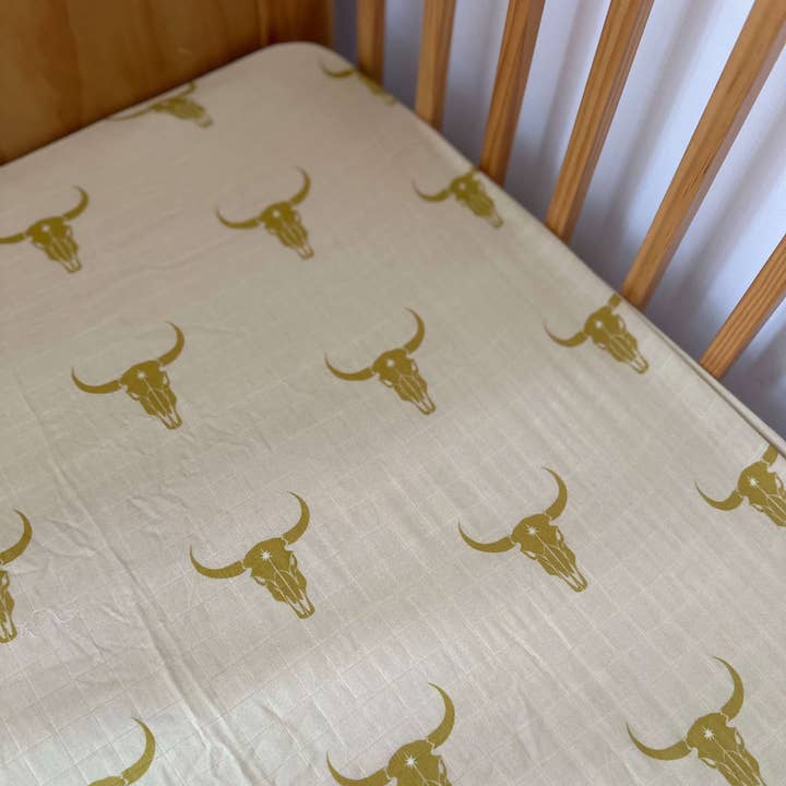 The Bundle Co - Wholesale Cot/Crib Sheets - Arizona Fitted Cot Sheet - 70% Bamboo + 30% Cotton