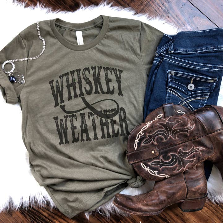 T-Shirt mit Western-Grafik bei Whiskey Weather  für den Großhandel von Trendznmore - Modern Graphic Apparel