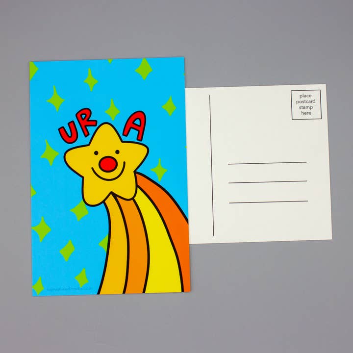 Ur A Star 4x6 Postcard for wholesale by Hijinx Mixed Media
