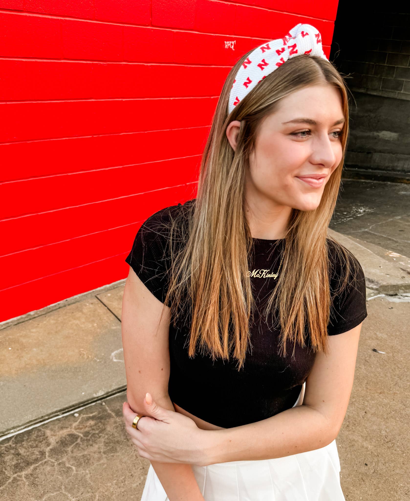 Ruby Red Threads - Wholesale Fashion Headband - Women's - "N" Printed Structured Headband3