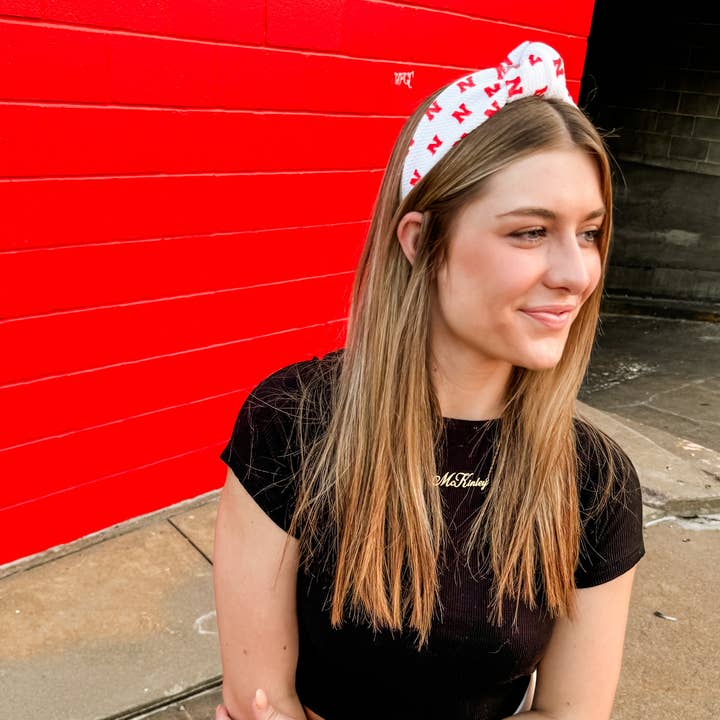 Ruby Red & Co. - Vente Bandeau – femme - Bandeau structuré imprimé « N »3