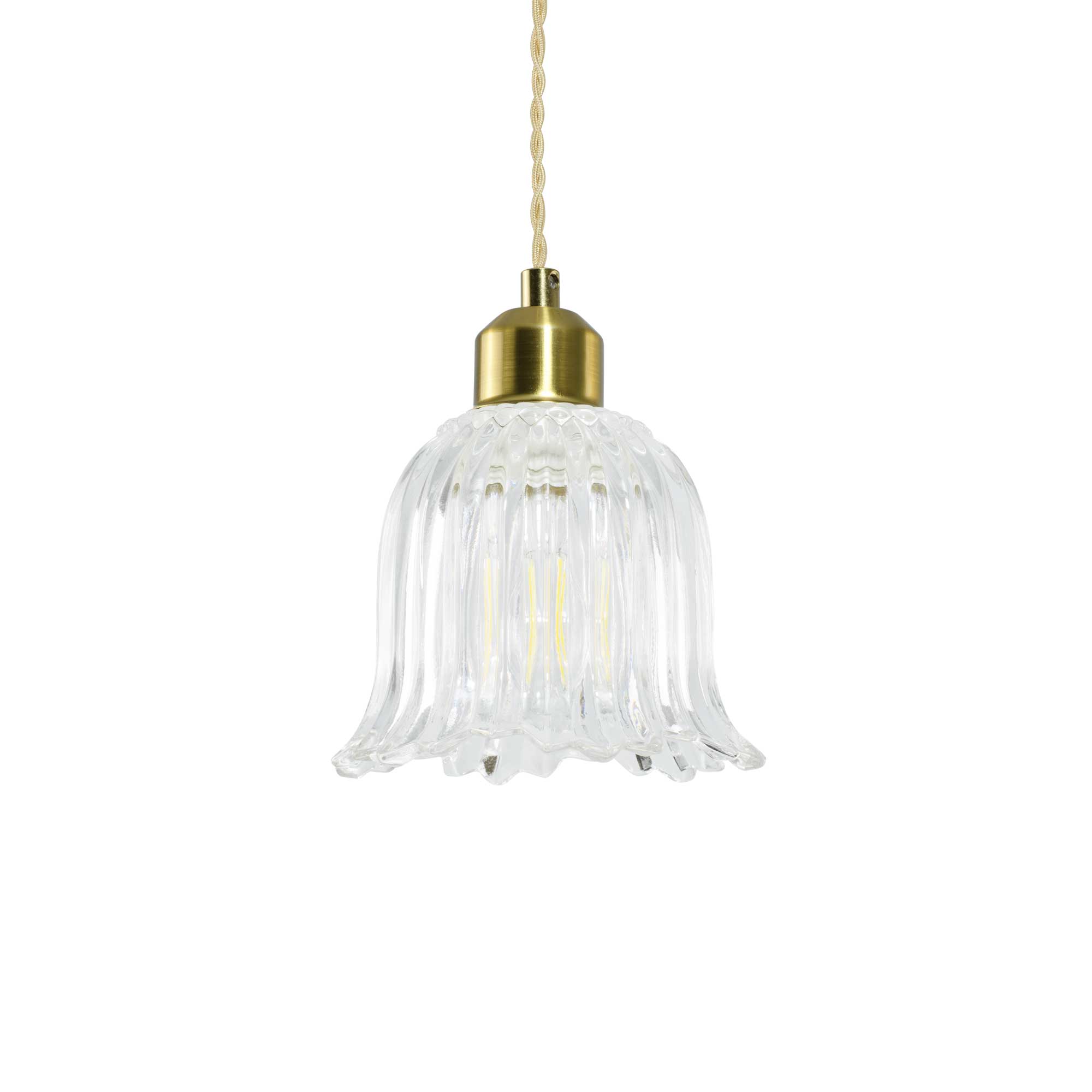 C-Création - Wholesale Chandelier/Hanging Light - Ribbed glass suspension retro style small size Avelle2