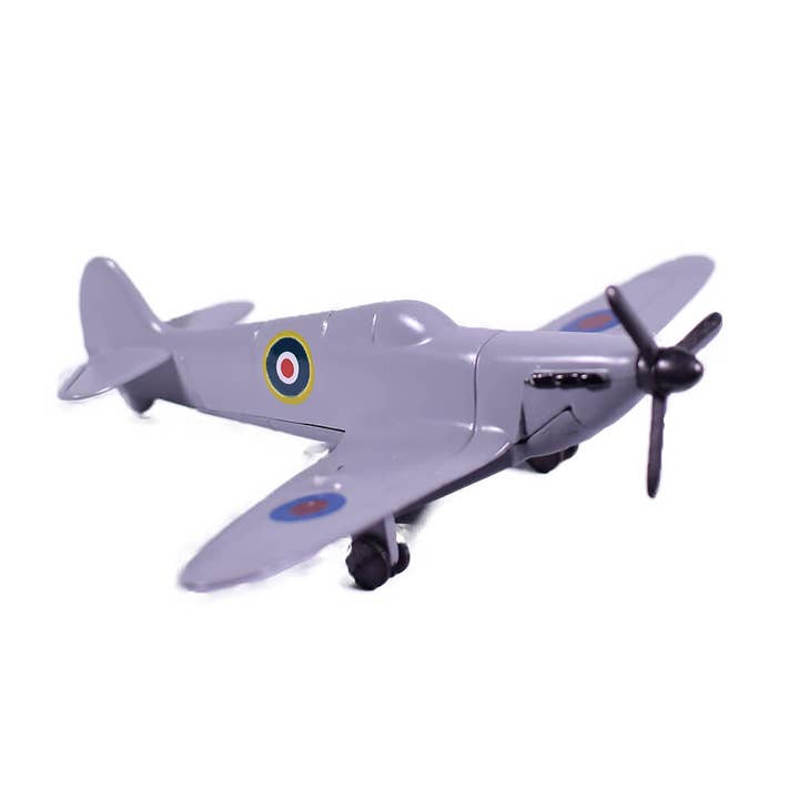 Affilatrice Die Cast Grey Spitfire Plane per la vendita all'ingrosso da parte di giftland