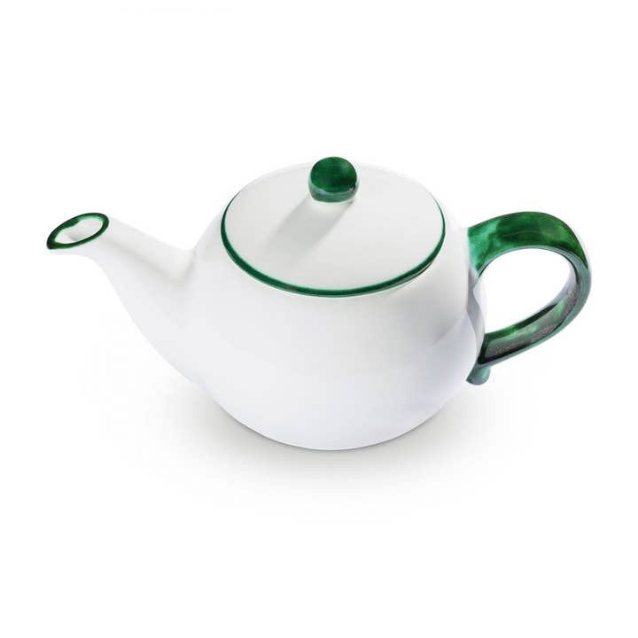 teiera con bordo verde 1,5l per la vendita all'ingrosso da parte di Gmundner Keramik Handels GmbH