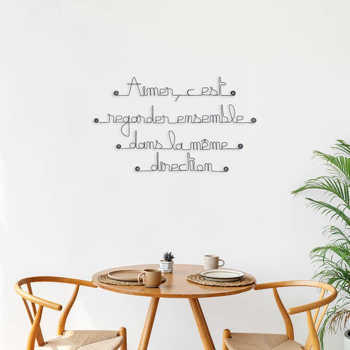 Bijoux de Mur – wholesale Dimensionell/3D-väggkonst – Kärlek par vägg citat