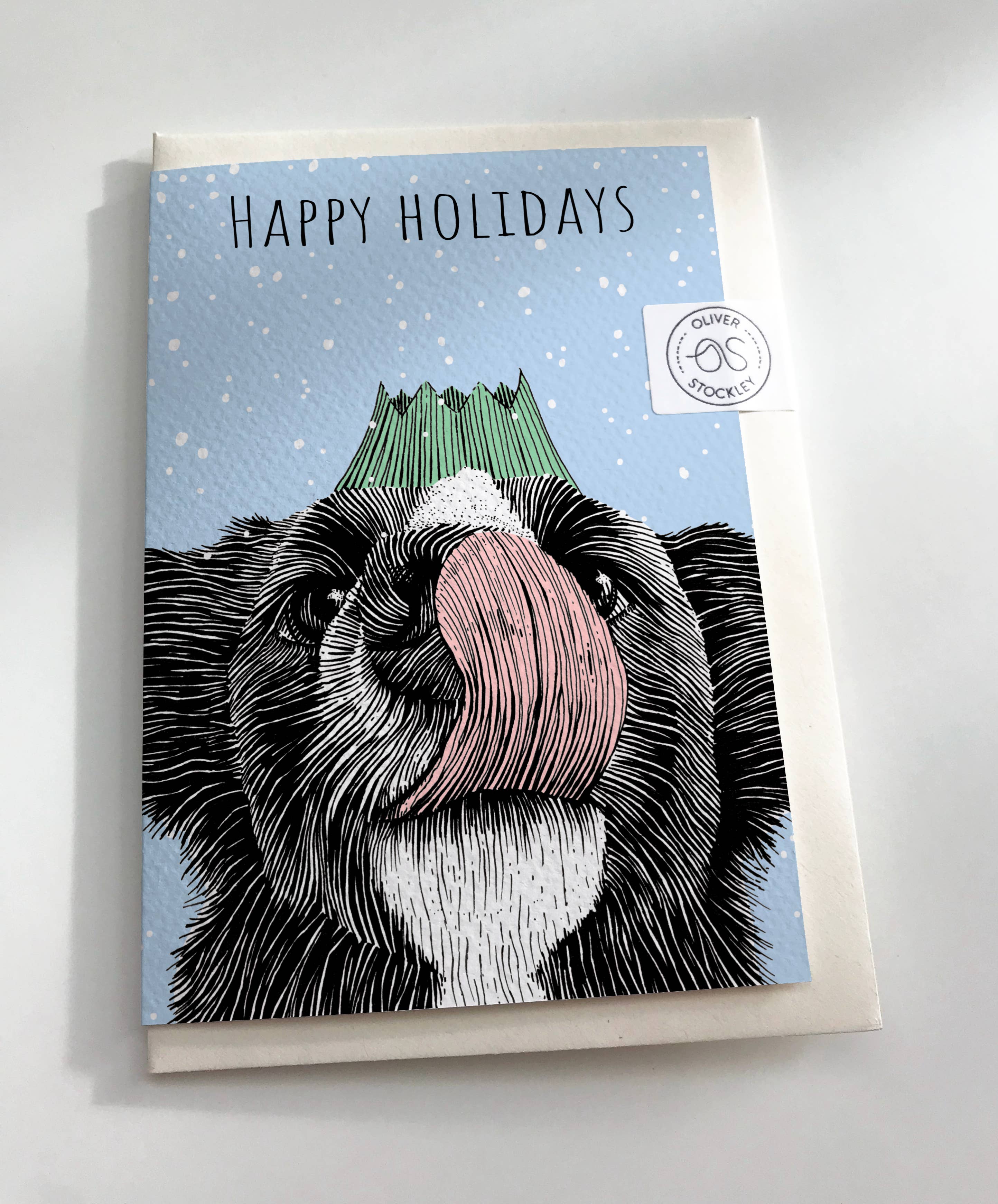 Oliver Stockley – wholesale Christmas card – Snowy Pooch Dog Christmas Card1