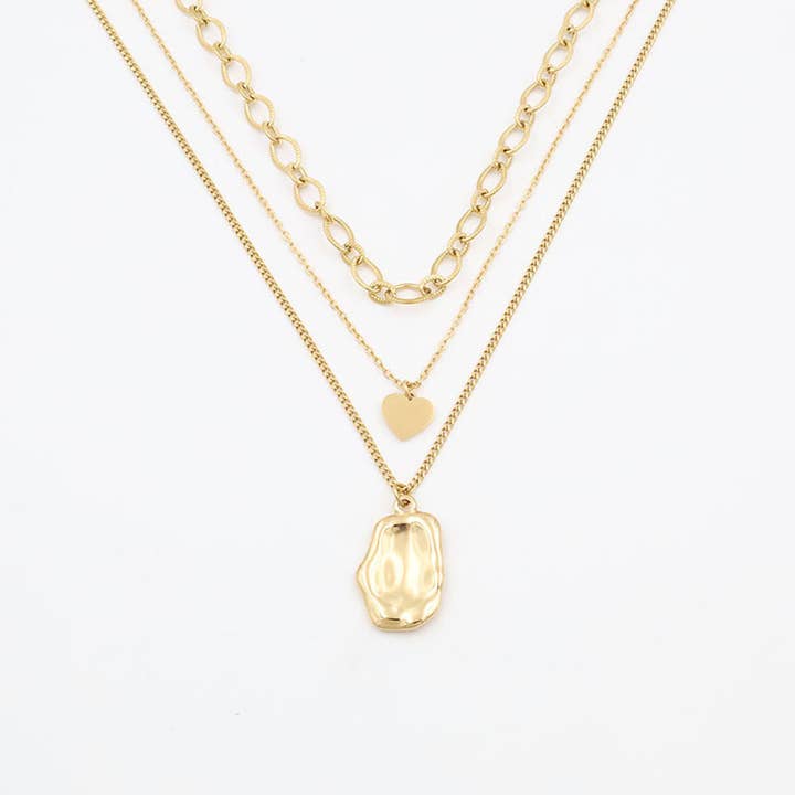 Triple Strand Layered Necklace for wholesale by Kriya Veda