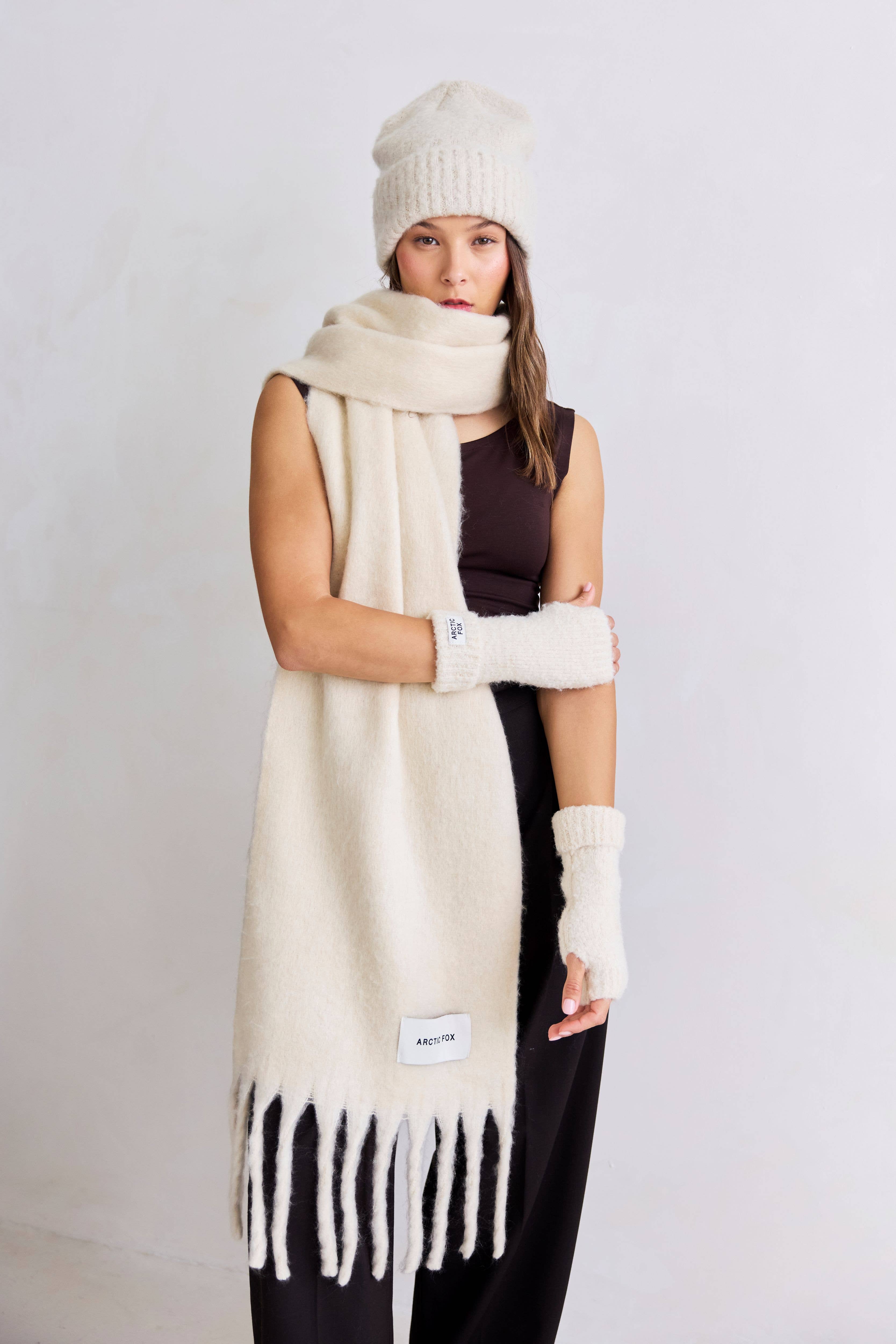 Arctic Fox & Co. - North America - Vente Bonnet – femme - Le Bonnet Reykjavik - Beige Galet - FW253