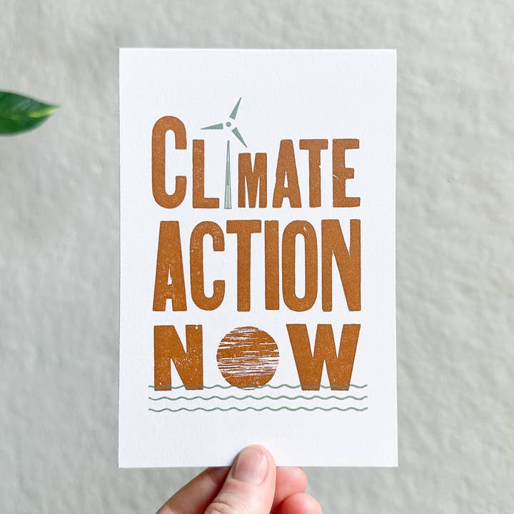 Carte postale unique pour l'action climatique pour la vente par Gingerly Press