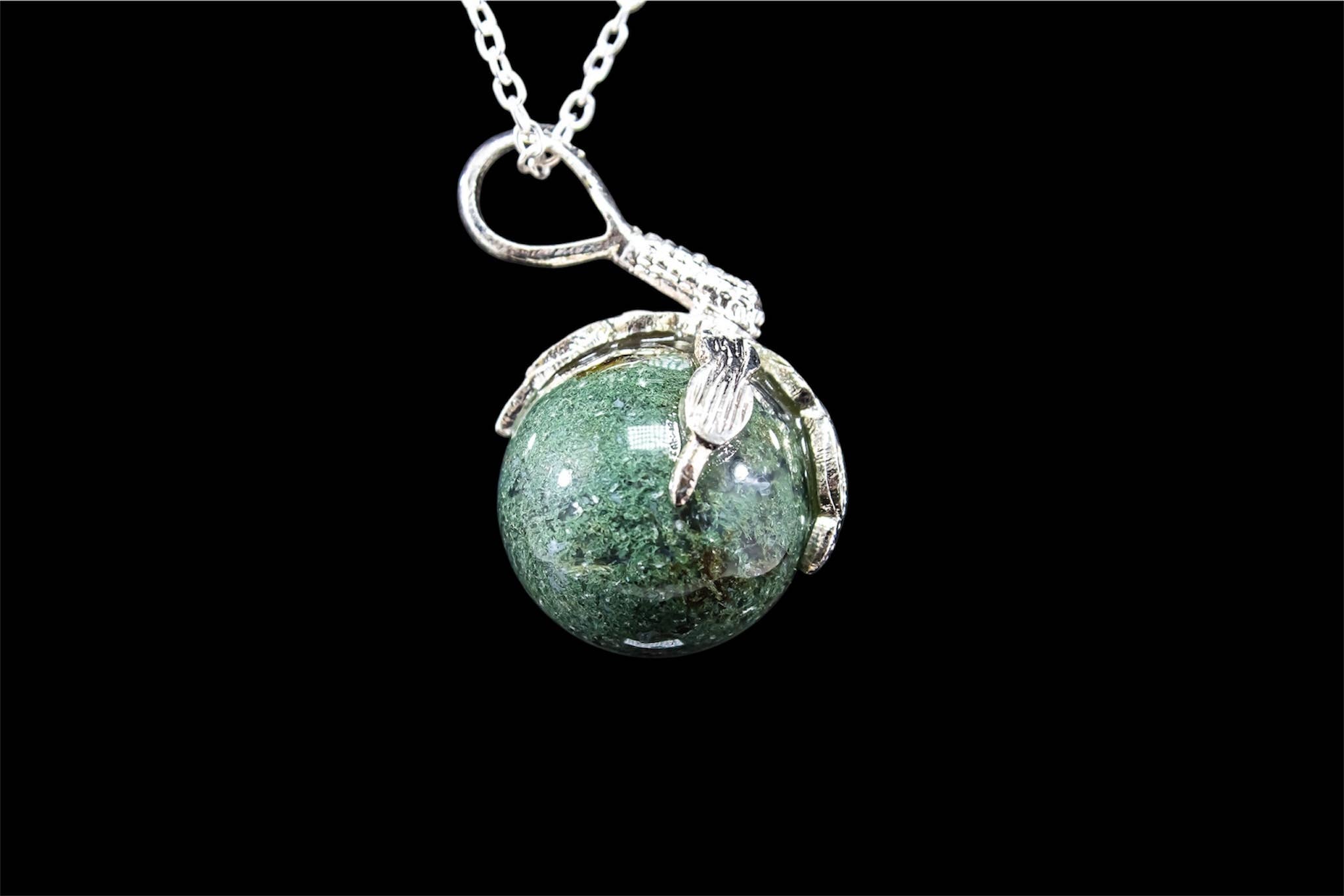 Quasar Gems USA - Vendita all'ingrosso Collana con ciondolo/pendaglio - Collana con ciondolo a sfera di pietra preziosa in artiglio1