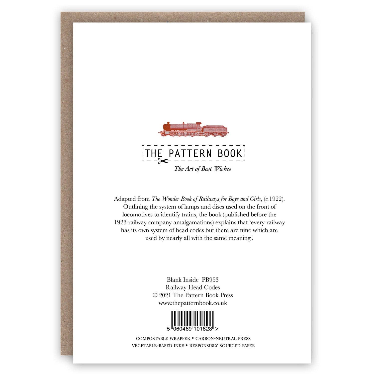 The Pattern Book - Vente Carte de vœux classique - Codes de tête ferroviaires1