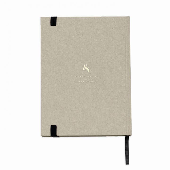 Wit & Delight - Wholesale Journal/Diary - Cream Linen Note To Self Journal4