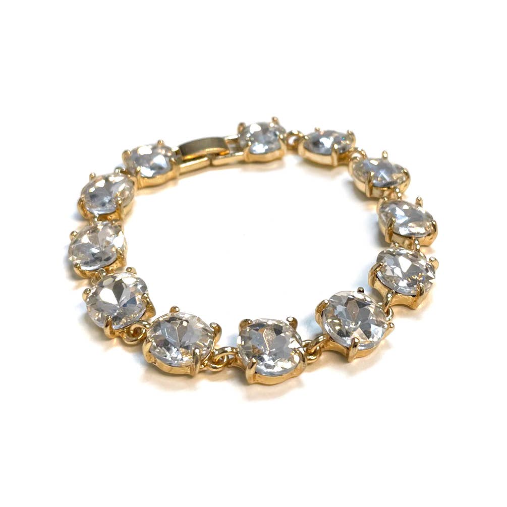 StarryNYC - Vente Bracelets maillon et chaîne - Bracelet rond en cristal taillé dans un coussin18