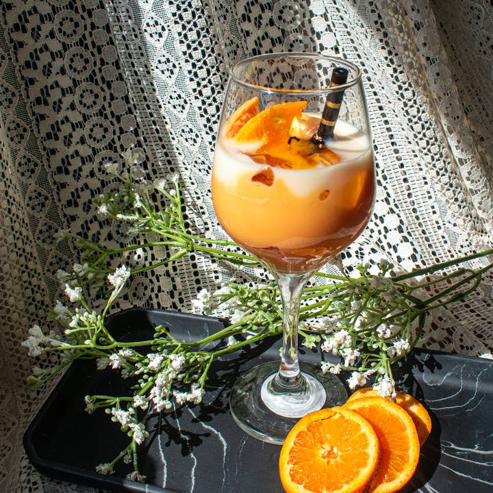 Pink Spruce - Wholesale Novelty candle - Aperol Spritz Soy Blend Candle - Hand Poured in Small Batch 9