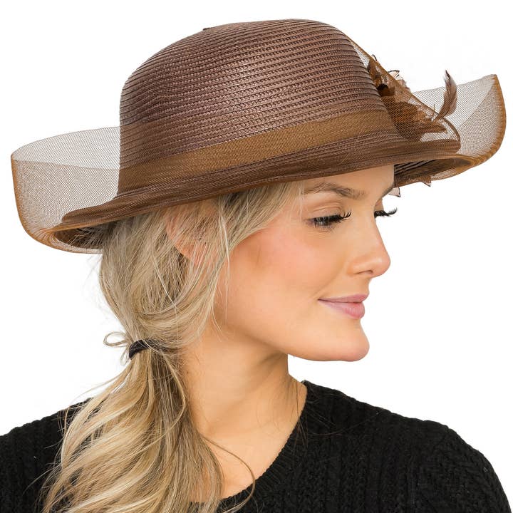 Cap Zone - Wholesale Fascinator Hat - Women's - Organza Fascinator Derby Bucket Sun Hat8