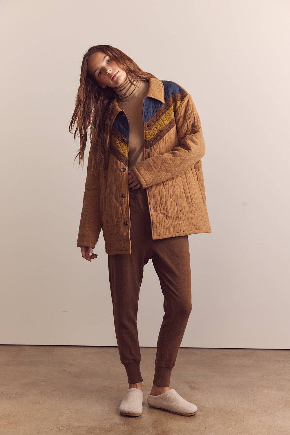 Coco Color block cotton bomber jacket for wholesale on Faire5