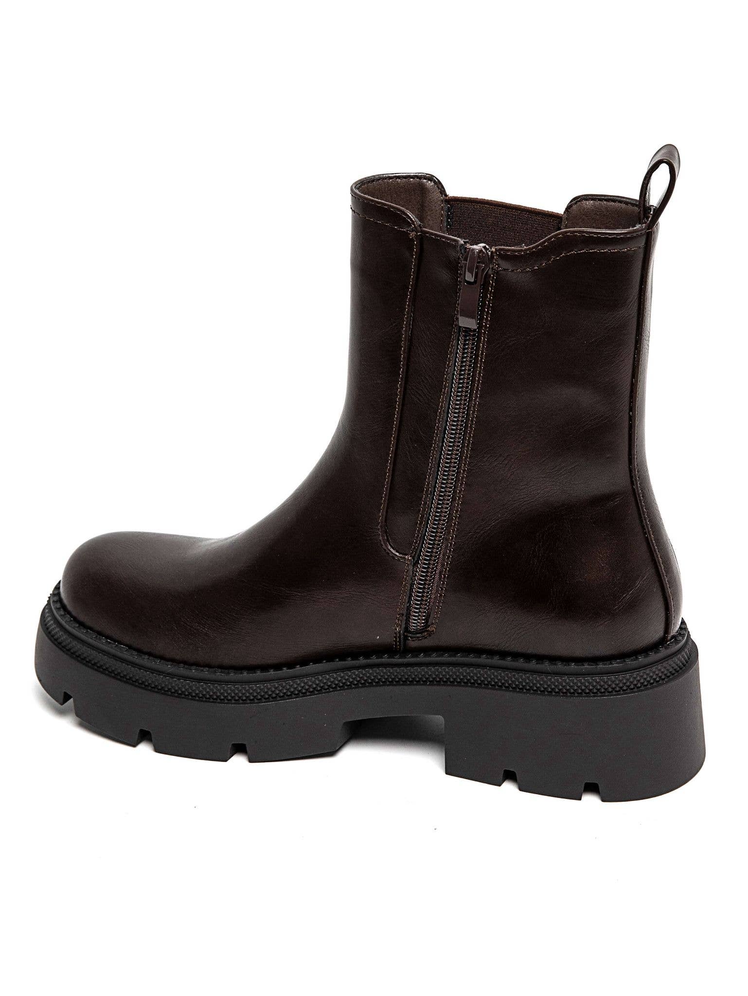 No Doubt Shoes - Wholesale Chelsea Boots - Women's - FAUX LEATHER CHELSEA BOOTS WITH CHUNKY OUTSOLE10