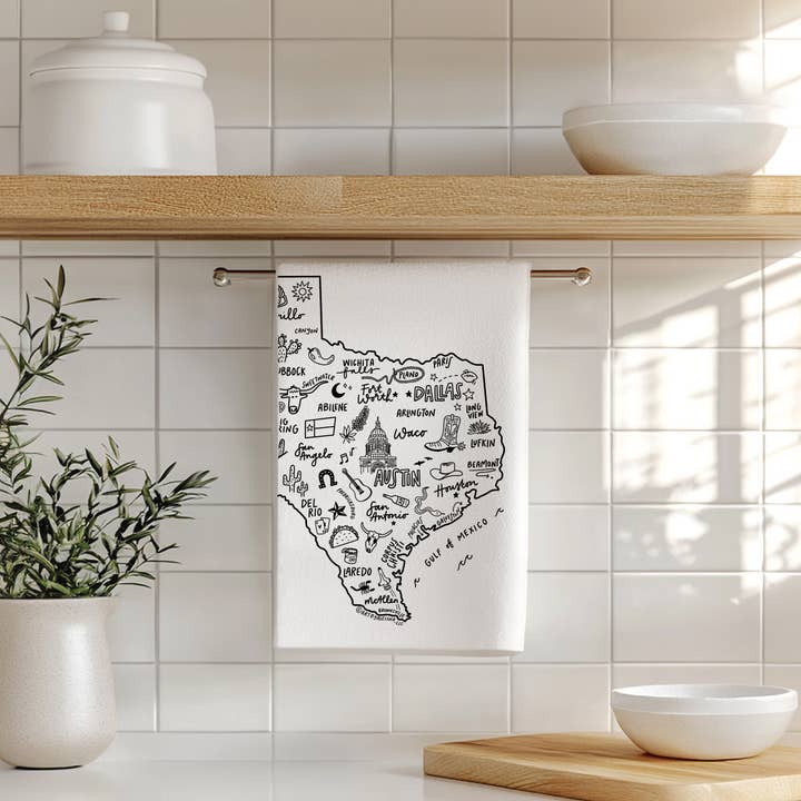By Aleisha - Wholesale Tea Towel - State of Texas Tea Towel12