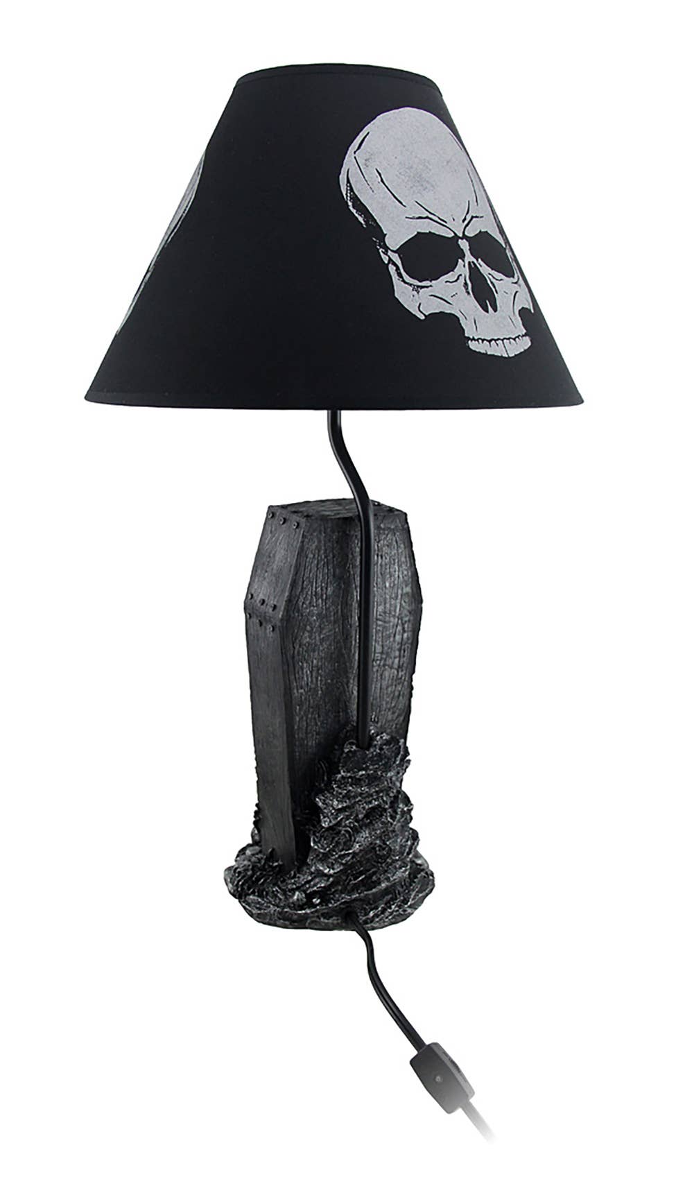 Zeckos - Wholesale Accent/bureaulamp - The Gloaming Skeleton in a Coffin Tafellamp met Skull Shade2
