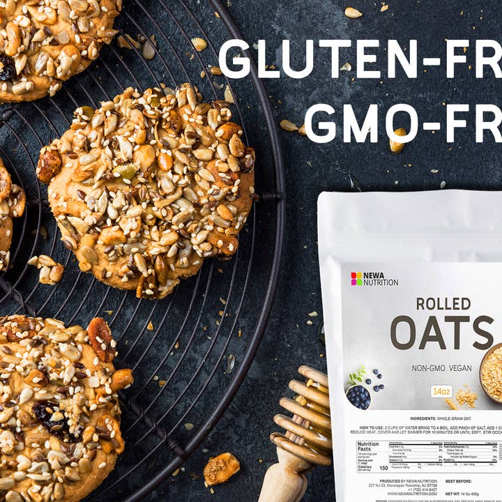 Newa Nutrition INC - Wholesale Oats - Organic Rolled Old Fashioned Oats, Kosher, Non-Gmo 4 Pack3