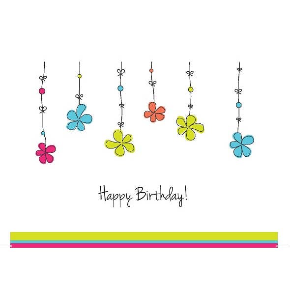 Birthday "Wonderful day" Wordy Bird greeting card for wholesale by Wordy Bird Cards