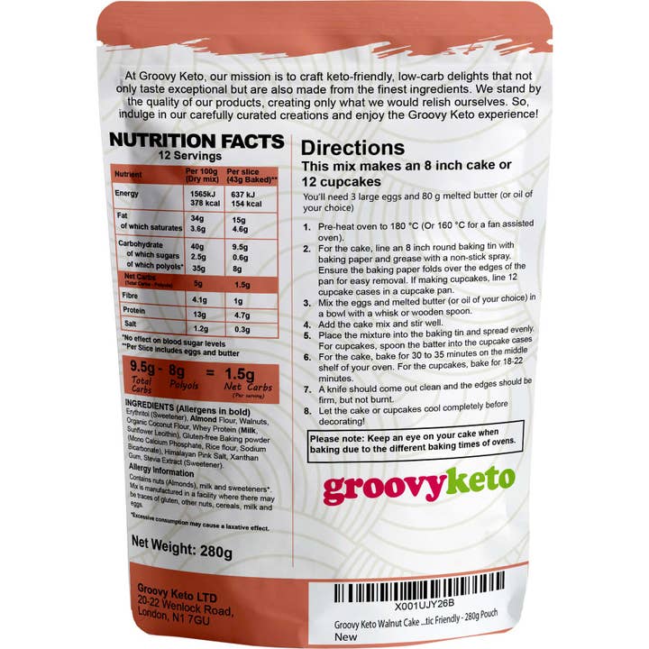 Groovy Keto – wholesale Cake mix – Groovy Keto Walnut Cake Mix1