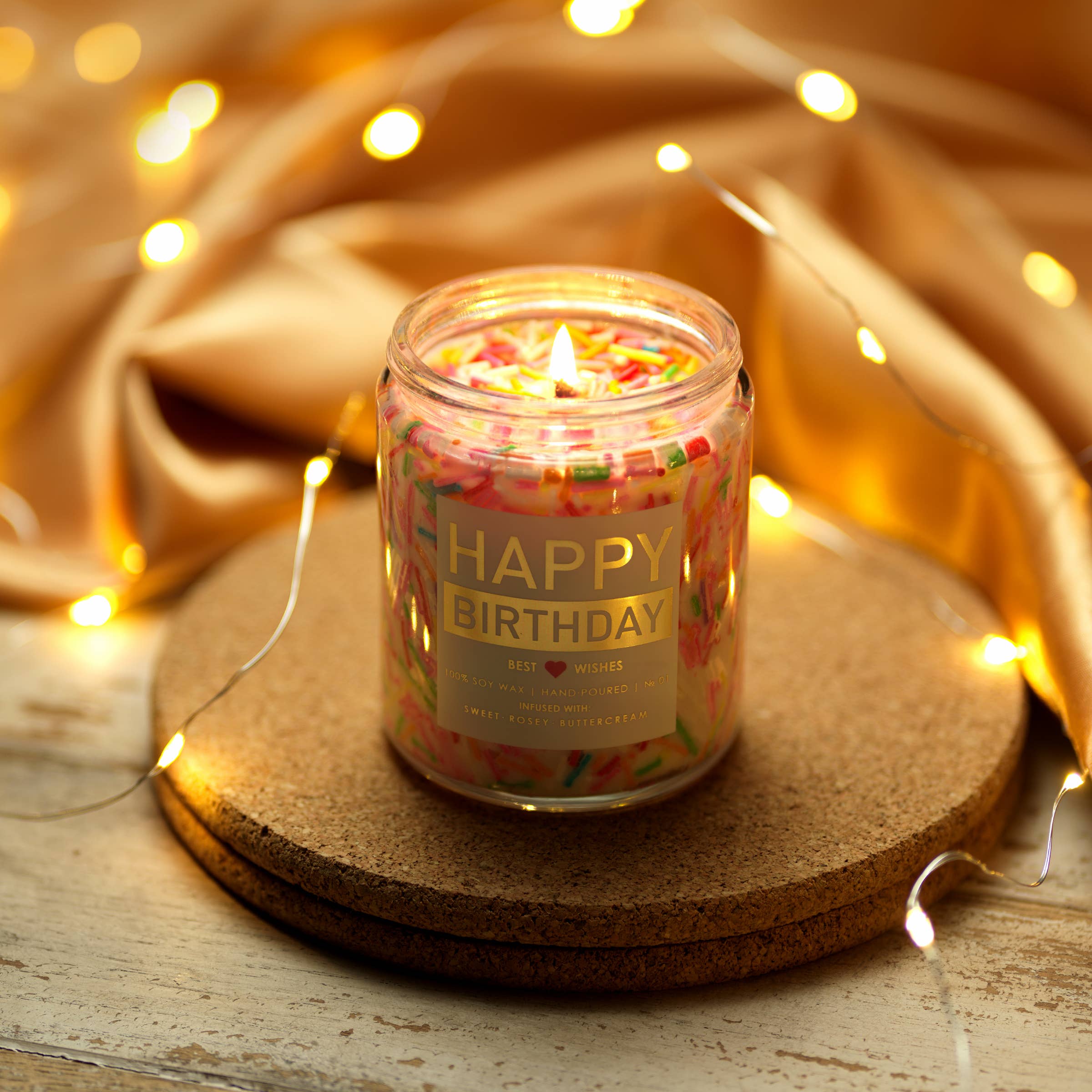 Lovery - Wholesale Jar/Filled Candle - Birthday Gifts for Mom, Happy Birthday Candle with Sprinkles5
