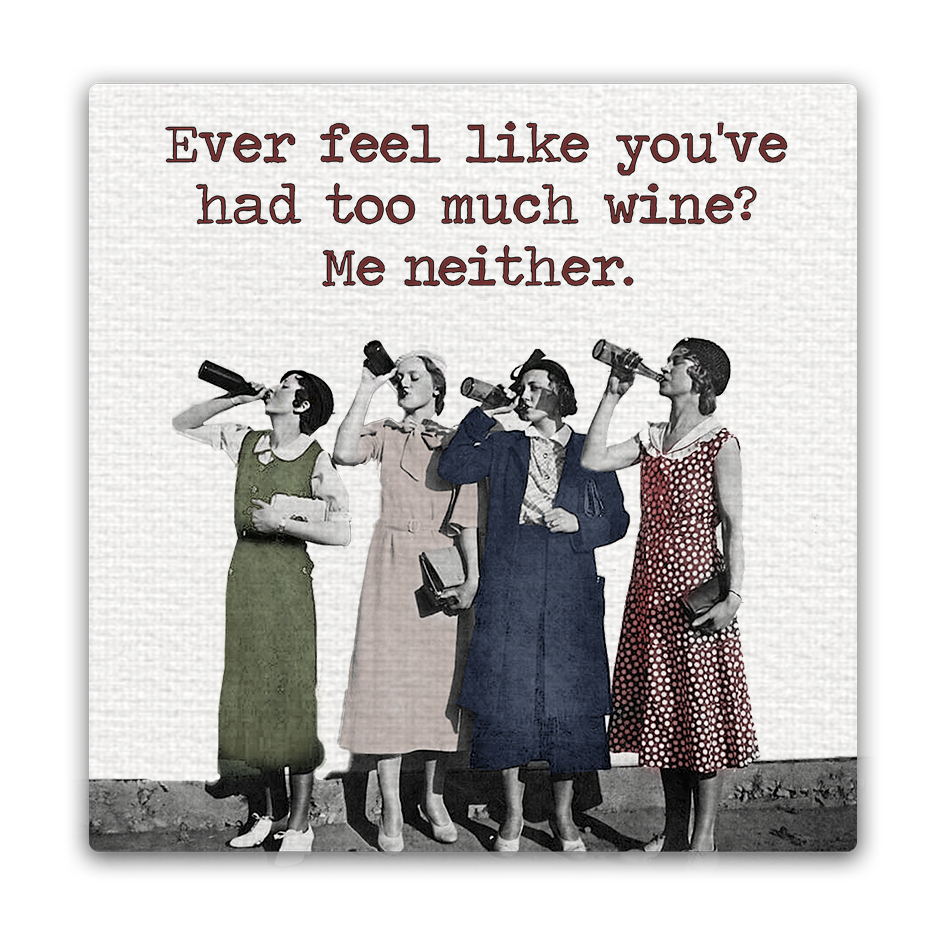 Tipsy Coasters & Gifts - Wholesale Magneet - Mini Masterpiece-magneet voor vier dames te veel wijn1