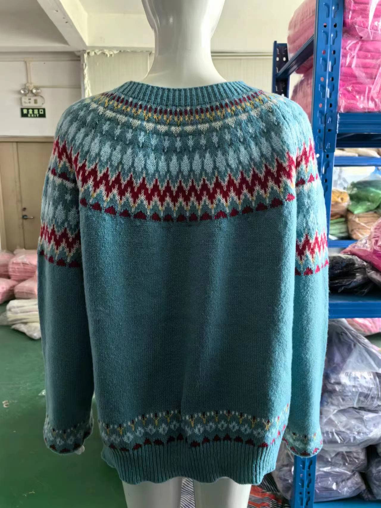 Rosa Clothing - Wholesale Knit Sweater - Women's - Cottagecore Vintage jacquard knit sweater jumper25