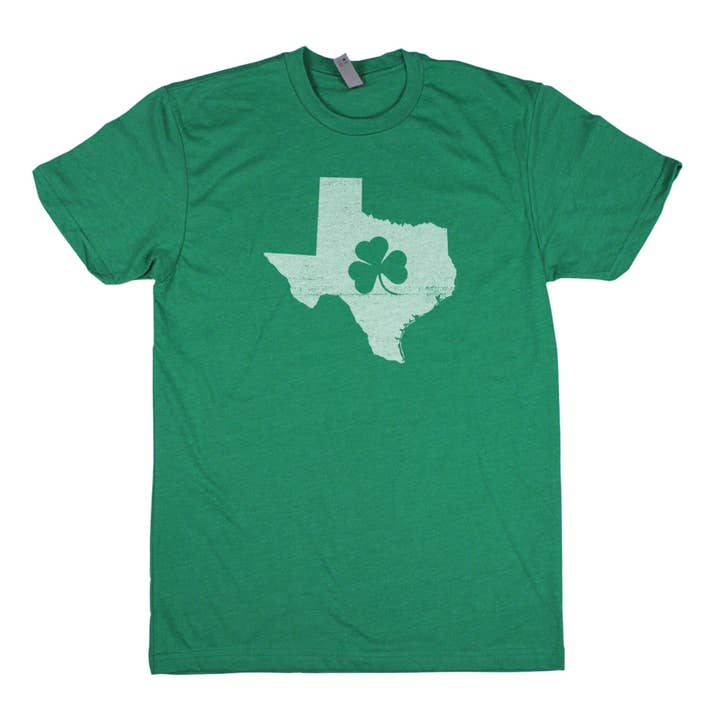 Shamrock Men's Unisex T-Shirt - Texas for wholesale by Home State Apparel