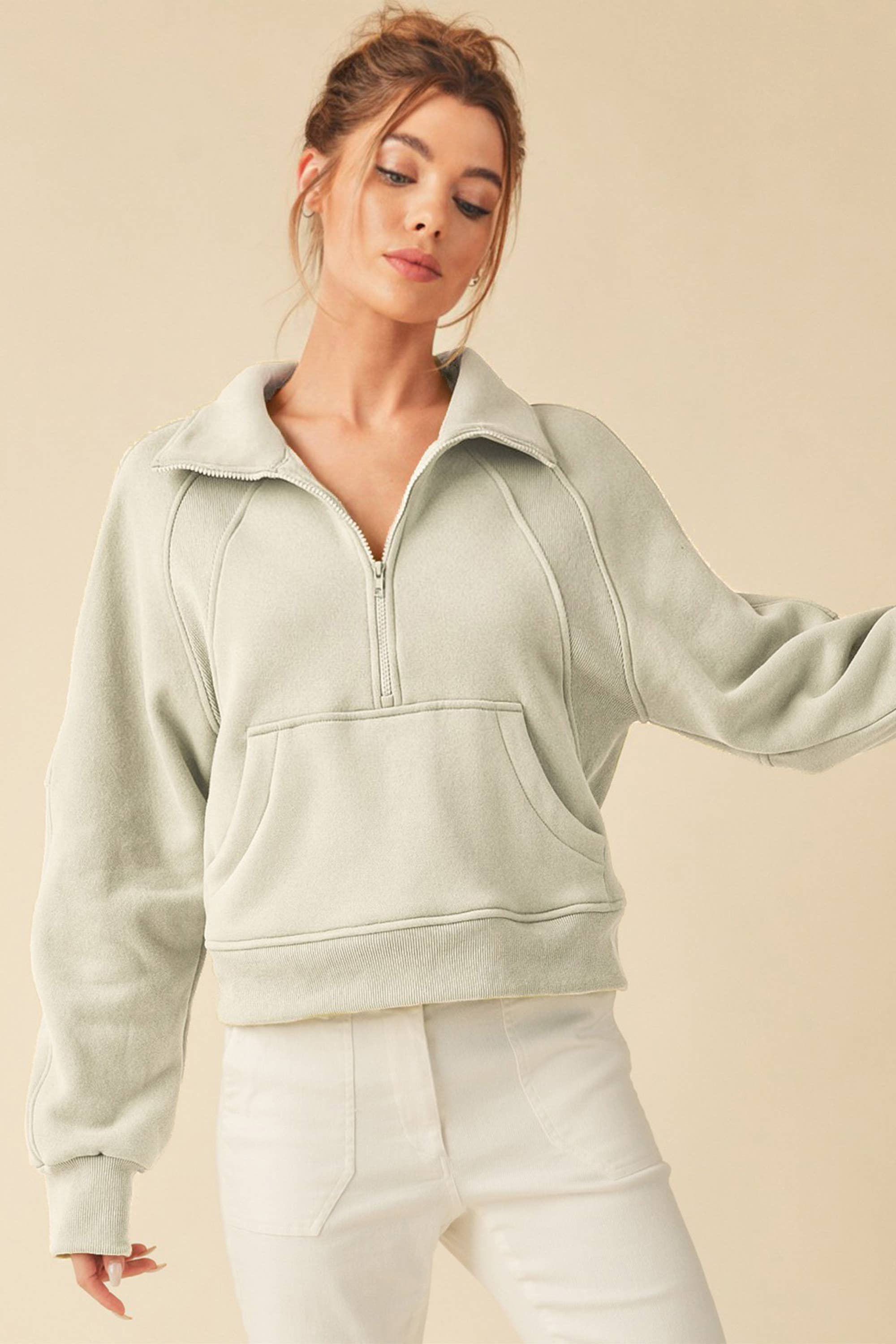 AEMI + CO – wholesale Hoodie – Women's – *SMALL ONLY* 946CK Drea Half-Zip Hoodie20