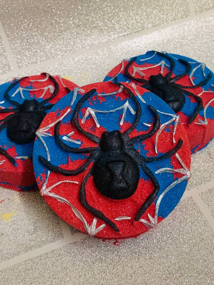 Spider web bath bomb for wholesale by Soaps n Dreams