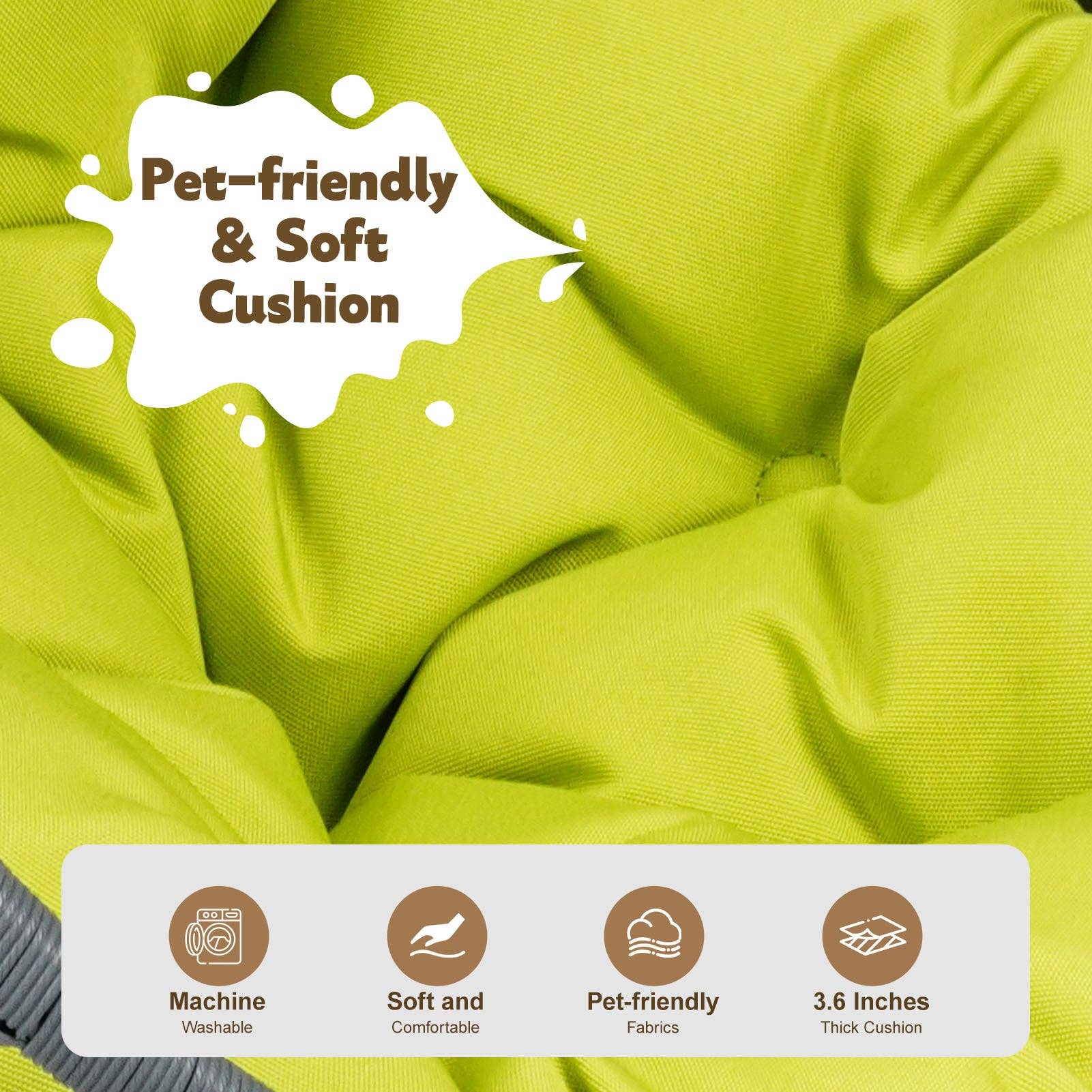 39F Inc. - Wholesale Pet Bed - Cat/Dog - Cozy Fall Decor Green Cat Swing Bed with Stand & Cushion3