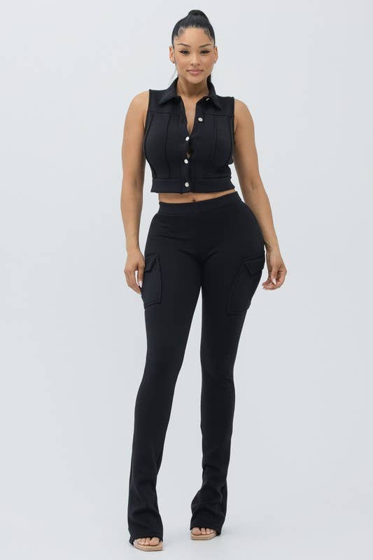 Boswell – wholesale Set med topp och byxa – Dam – BYXUPPSÄTTNING MED SCUBA-KNAPP FRAMTILL OCH FICKDETALJ8