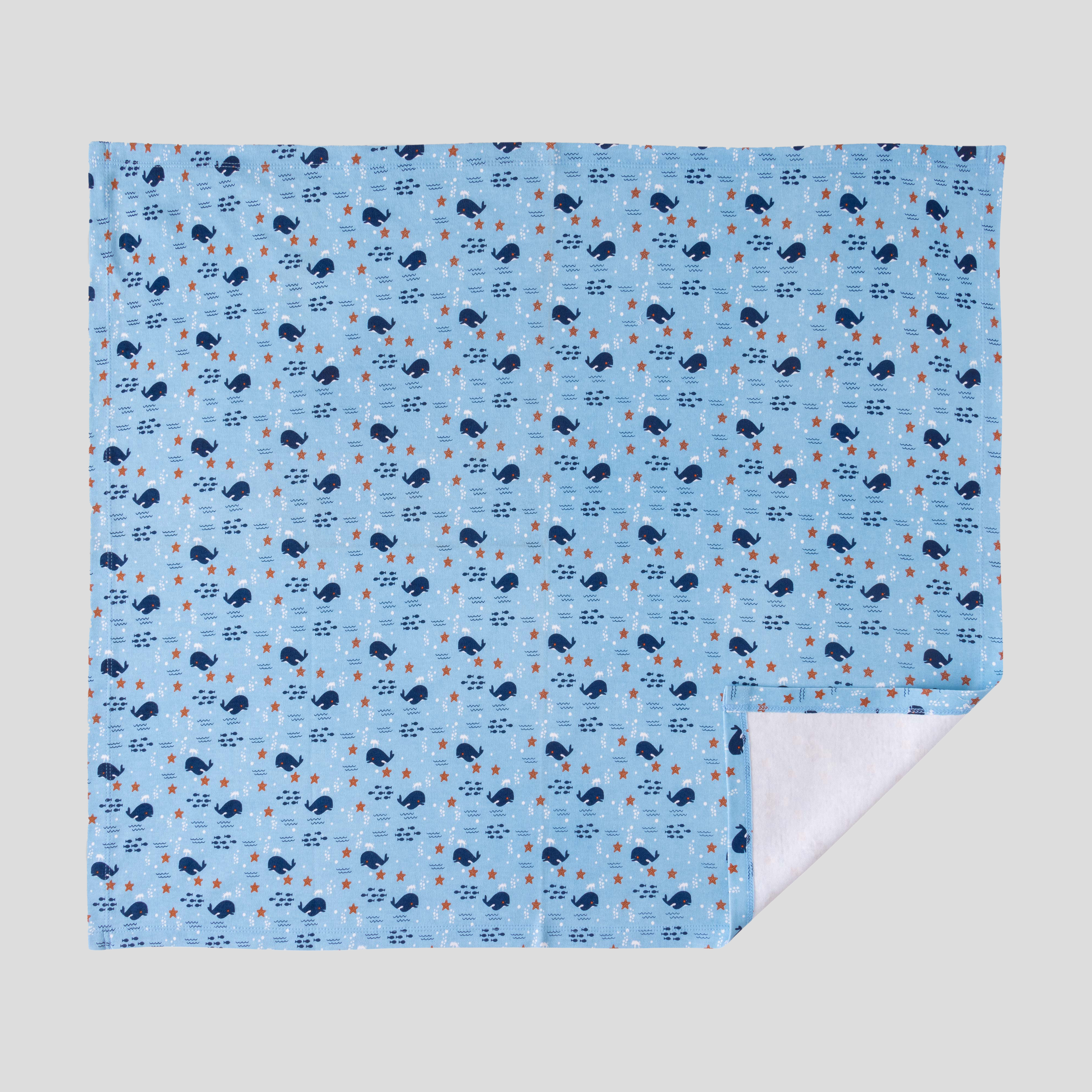 Juscubs (KaiterFly) - Wholesale Clothing Set - Baby - Soft Cotton Gift Set for Newborn Babies - Whale Blue1