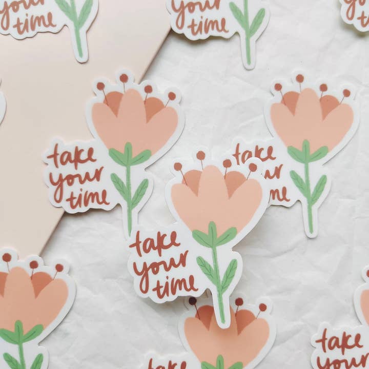 Adesivo cortado em matriz leve o seu tempo por atacado de Full Bloom and Co.