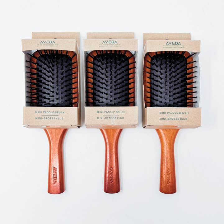 AB002 AVEDA Wooden Mini Paddle Brush 3 Pack for wholesale by Rucci Professional