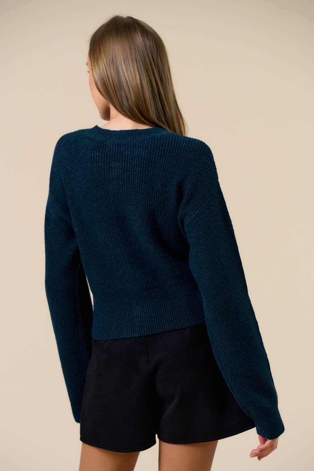 Lalavon - Wholesale Cardigan - Women's - Sparkle Rhinestone Detailed Sweater3