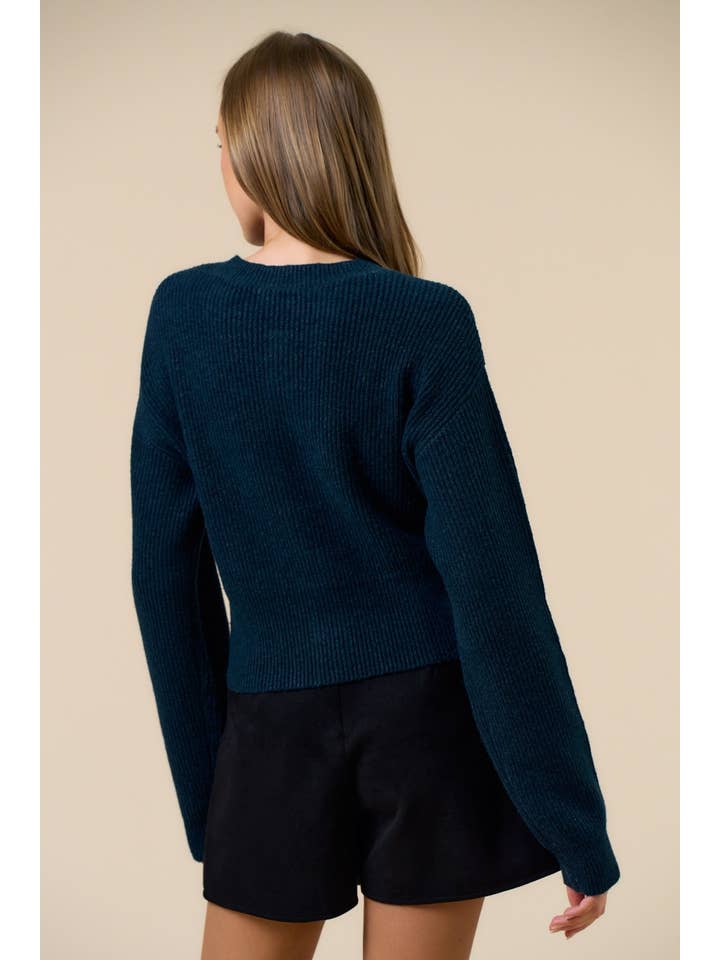 Lalavon - Wholesale Cardigan - Women's - Sparkle Rhinestone Detailed Sweater3