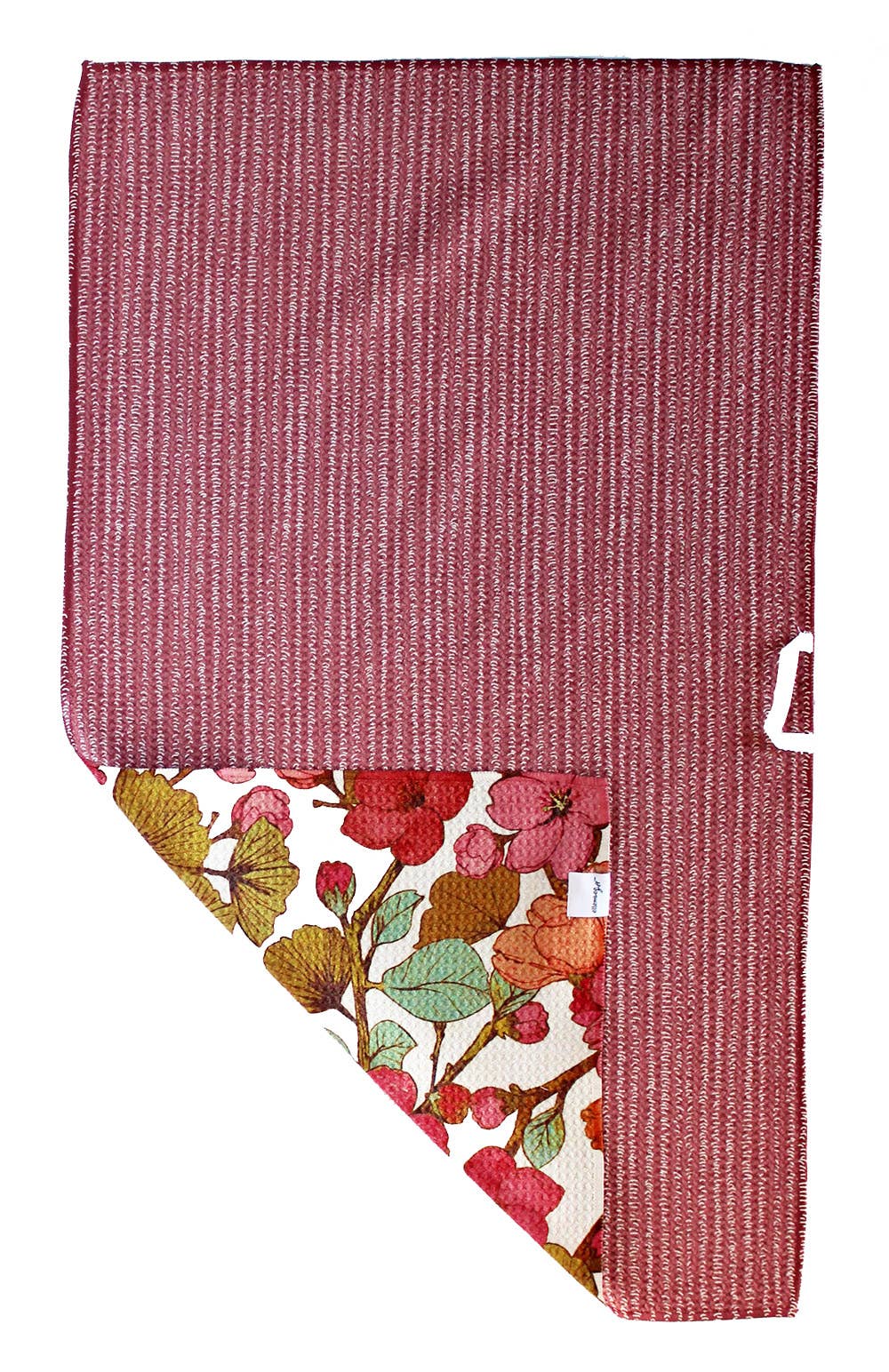 ellembee gift – Toalha de chá por atacado – Flores Bordô | panos de cozinha de microfibra de dois lados3