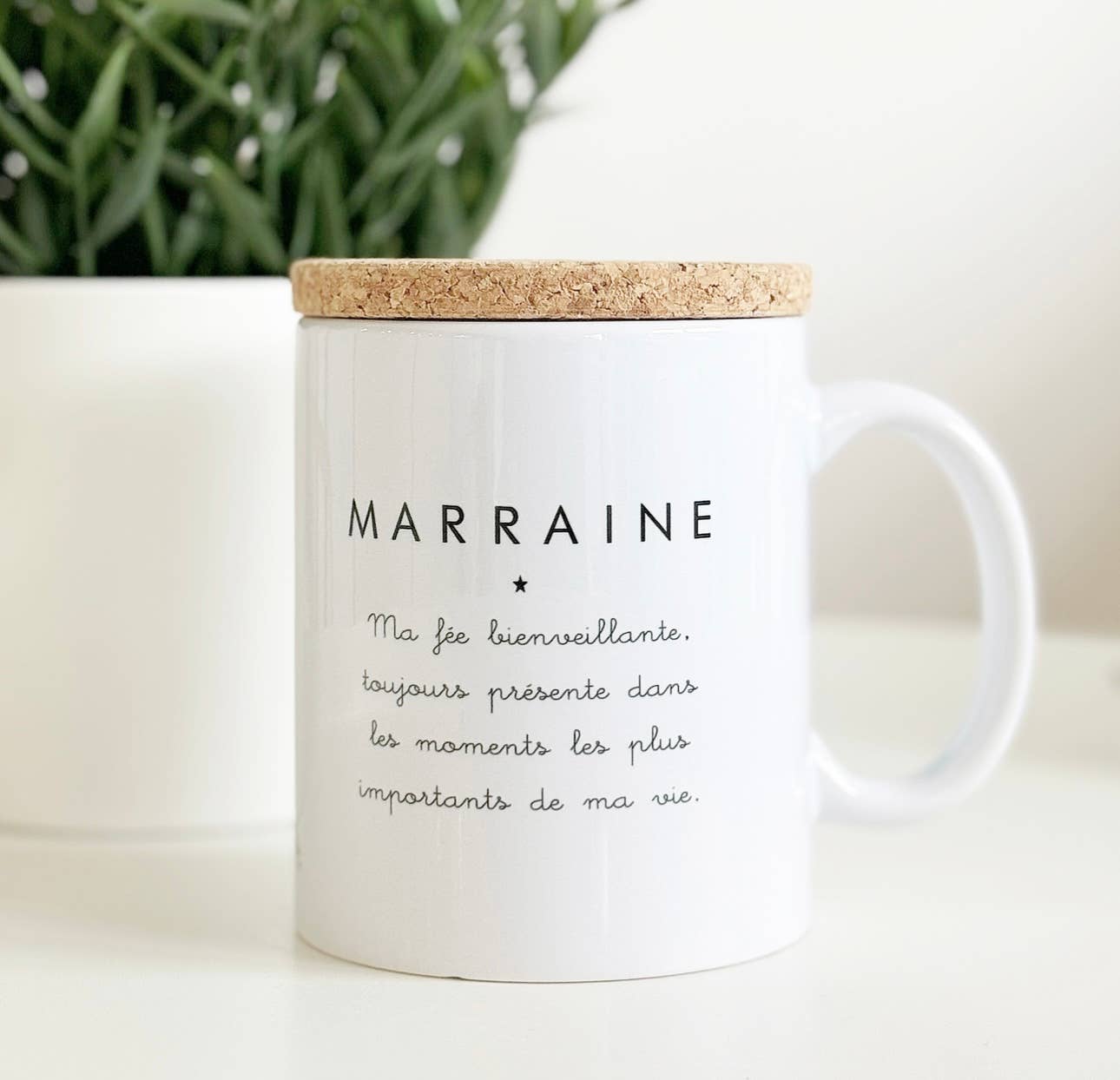 Marcel & Lily - Wholesale Coffee Mug - "Godmother" mug with cork lid0