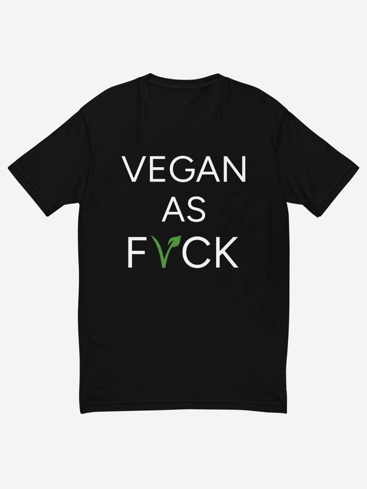 Vegan as Fvck Men's Fitted T-Shirt for wholesale by Plant Babes