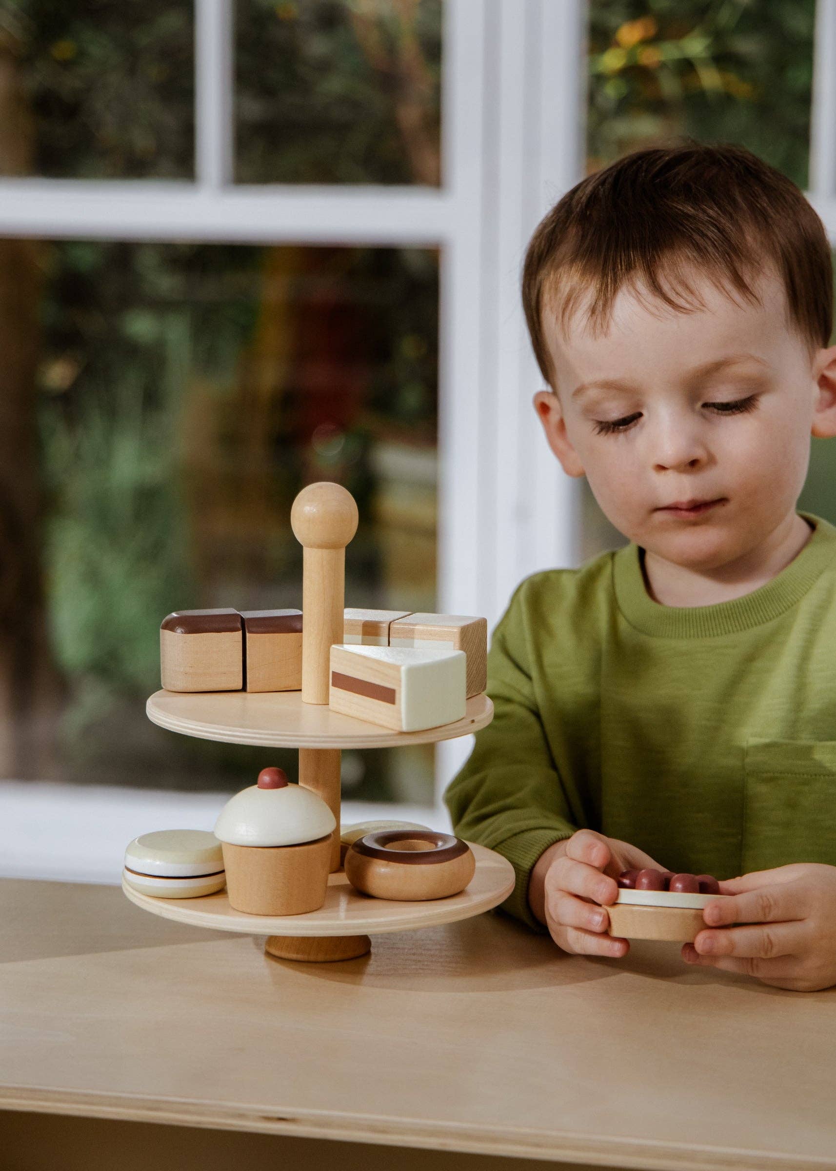 Coco Village - Wholesale Wood Toy - Kids - Wooden Desserts Tower1
