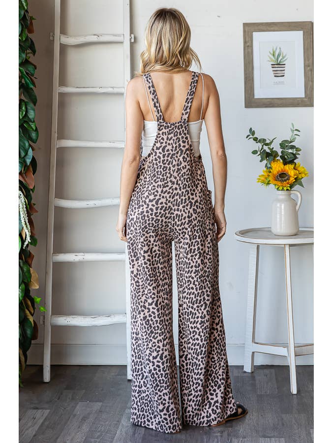 7th Ray - Wholesale Jumpsuit - Women's - Animal Print Overall Jumpsuit J58914