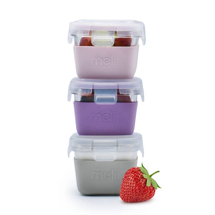 Glass Food Storage Containers with Silicone Sleeve for wholesale by melii