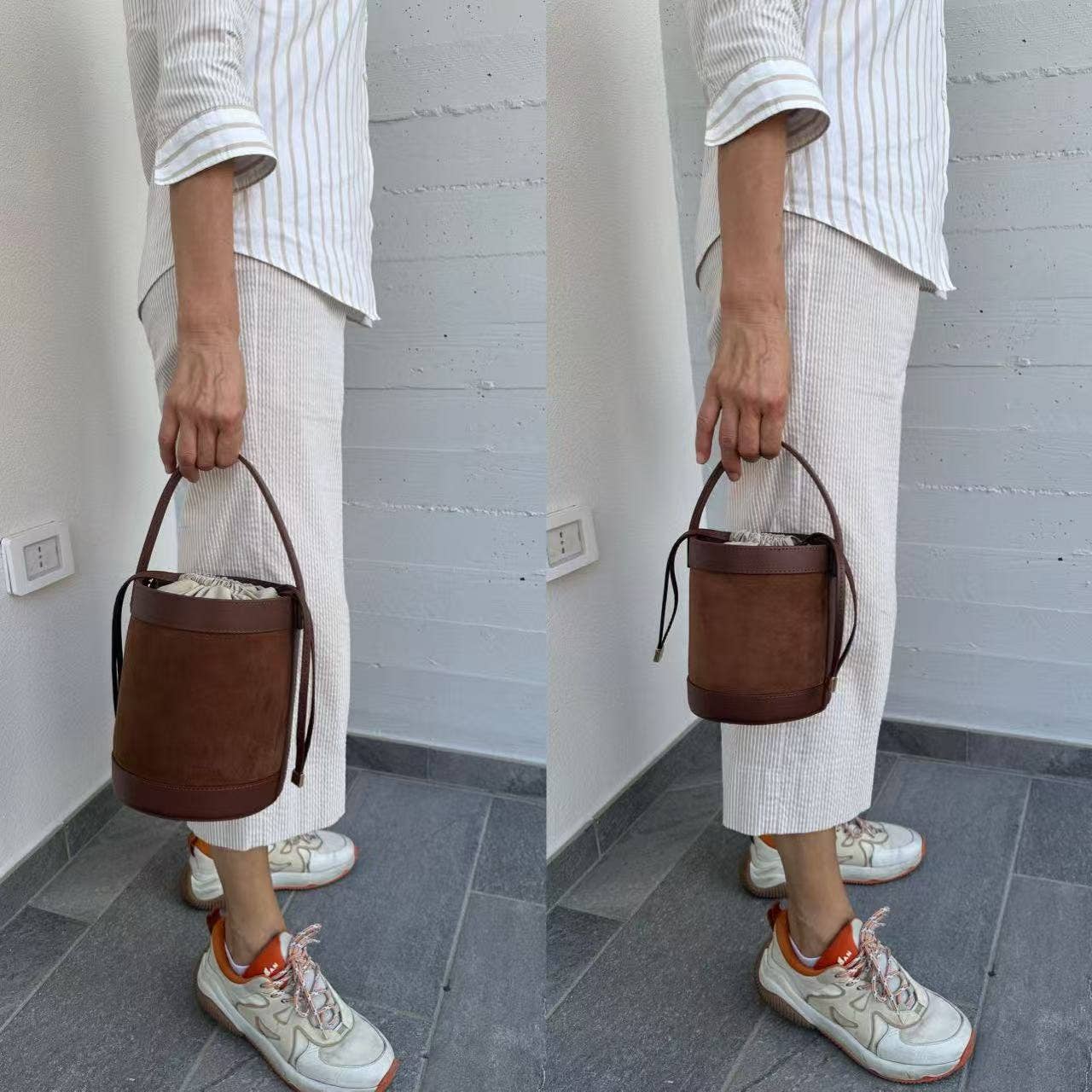 Zhade - Wholesale Drawstring Bag - Women's - HELENA- suede bucket5