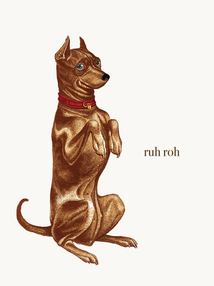 Ruh Roh • Tarjeta de felicitación A-2 para venta al por mayor de P. Flynn Design / Phun House